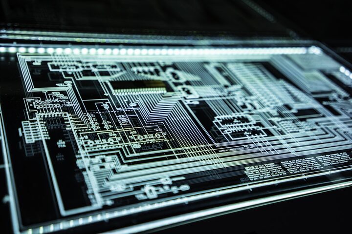 Cybersecurity / circuit board visual — reminder that each USDT deployment is its own contract.